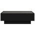 Mesa de centro con LED madera de ingeniería negro 90x50x30