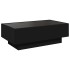 Mesa de centro con LED madera de ingeniería negro 90x50x30