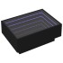 Mesa de centro con LED madera de ingeniería negro 70x50x30