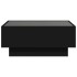 Mesa de centro con LED madera de ingeniería negro 70x50x30