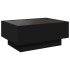 Mesa de centro con LED madera de ingeniería negro 70x50x30