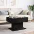 Mesa de centro con LED madera de ingeniería negro 70x50x45