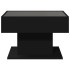 Mesa de centro con LED madera de ingeniería negro 70x50x45