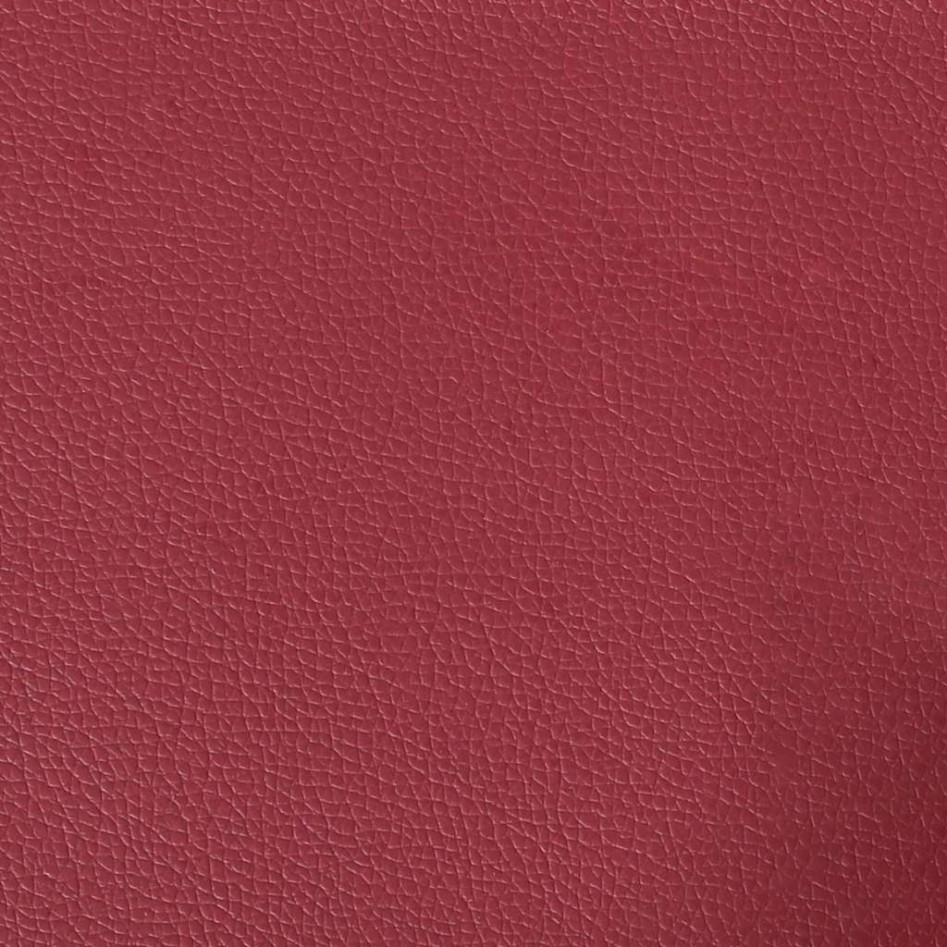 Sofá diván con cojines cuero sintético rojo