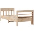 Estructura de cama sin colchón madera maciza de pino 100x200