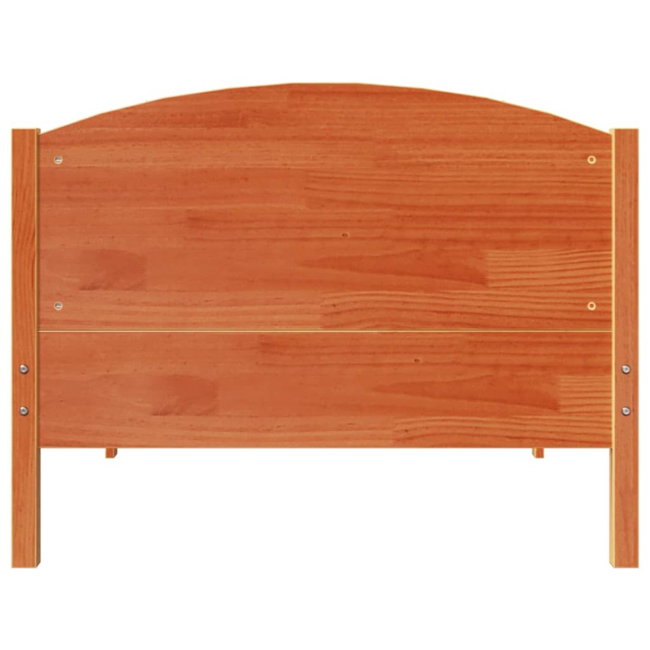Estructura de cama sin colchón madera maciza marrón 75x190
