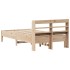 Estructura de cama sin colchón madera maciza pino 75x190