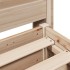 Estructura de cama sin colchón madera maciza pino 75x190
