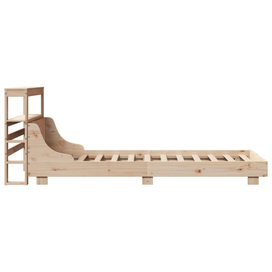 Estructura de cama sin colchón madera maciza de pino 90x190