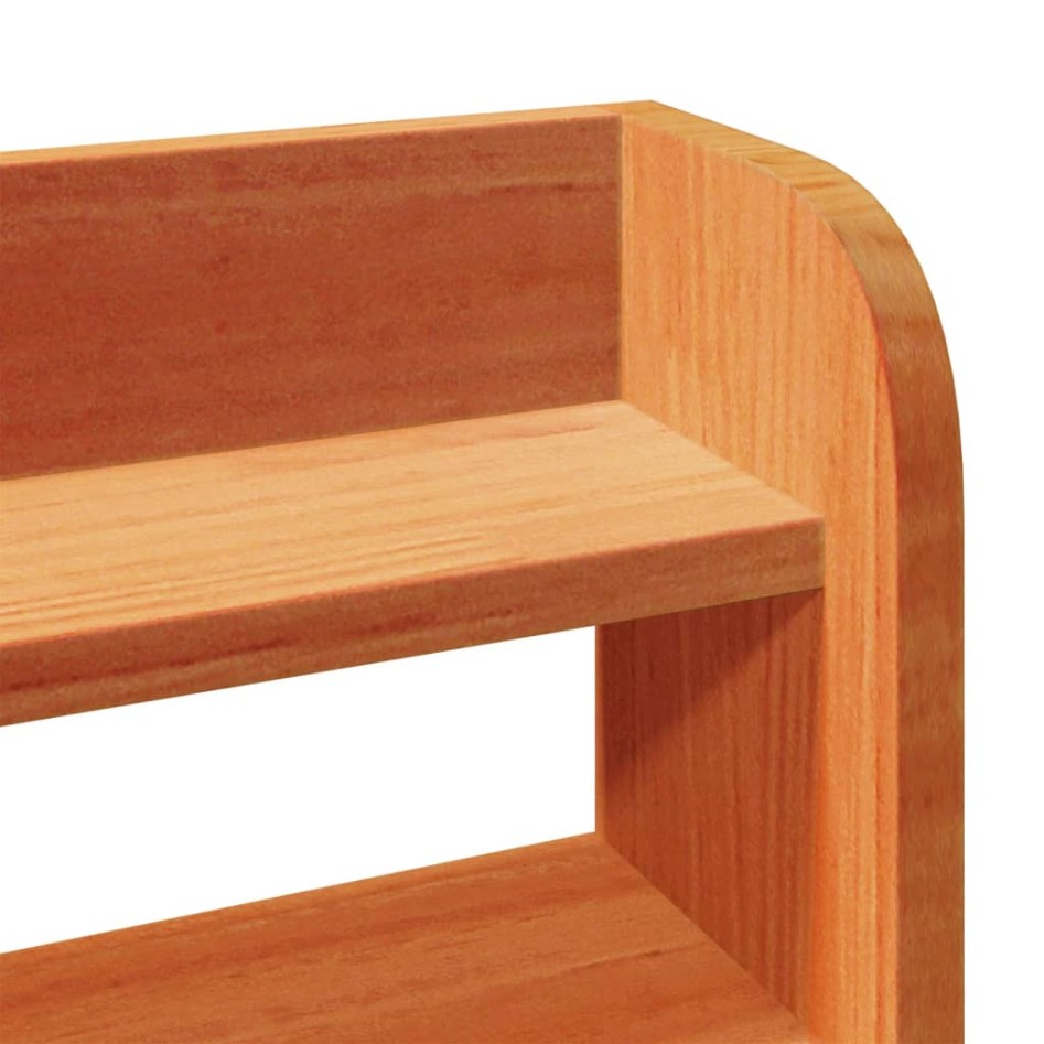 Estructura de cama sin colchón madera de pino marrón 90x200