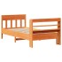 Cama sin colchón madera maciza de pino marrón cera 100x200