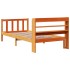 Estructura cama con cabecero madera pino marrón cera 75x190