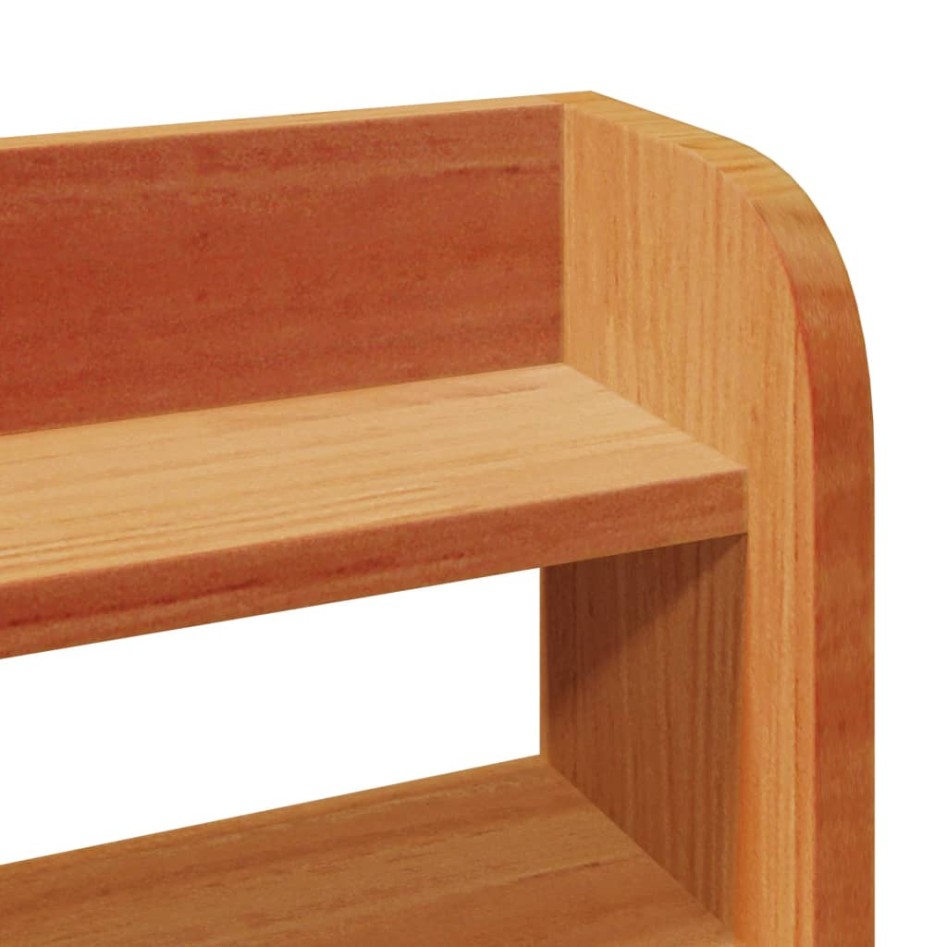 Estructura cama con cabecero madera pino marrón cera 75x190