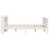 Estructura de cama con cabecero madera pino blanco 135x190