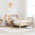 Estructura de cama con cabecero madera maciza pino 100x200