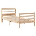 Estructura de cama con cabecero madera maciza pino 100x200