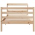 Estructura de cama con cabecero madera maciza pino 100x200