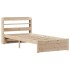 Estructura de cama con cabecero madera maciza pino 100x200