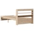 Estructura de cama con cabecero madera maciza pino 100x200