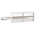 Estructura de cama con cabecero sin colchón blanco 200x200