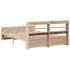 Estructura de cama con cabecero madera de pino blanco