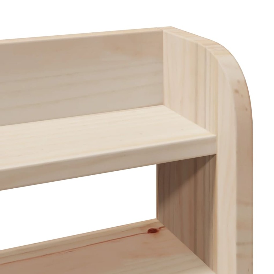 Estructura de cama con cabecero madera de pino blanco