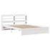 Estructura de cama con cabecero madera de pino blanco