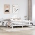 Estructura de cama con cabecero sin colchón blanco 180x200