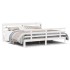 Estructura de cama con cabecero sin colchón blanco 180x200