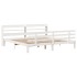 Estructura de cama con cabecero sin colchón blanco 180x200