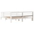 Estructura de cama con cabecero sin colchón blanco 180x200