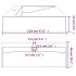 Lavabo de fundición de mineral/mármol negro mate 120x46x11
