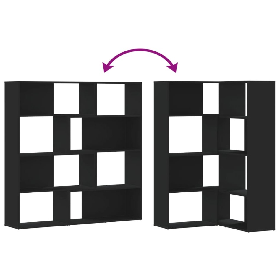 Estantería de esquina 4 niveles madera blanco 85x85x140