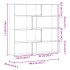 Estantería de esquina 4 niveles madera blanco 85x85x140