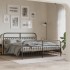 Estructura cama sin colchón con estribo metal negro 183x203