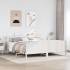 Estructura de cama sin colchón madera maciza blanca 200x200