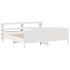 Estructura de cama sin colchón madera maciza blanca 200x200