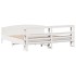 Estructura de cama sin colchón madera maciza blanca 200x200
