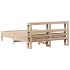 Estructura de cama sin colchón madera de pino blanco 150x200