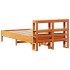 Estructura de cama sin colchón madera maciza marrón 75x190