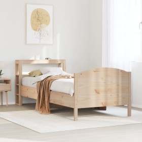 Estructura de cama sin colchón madera maciza de pino 100x200