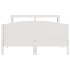 Estructura de cama sin colchón madera de pino blanca 150x200