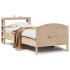 Estructura de cama sin colchón madera maciza pino 75x190