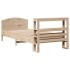 Estructura de cama sin colchón madera maciza pino 75x190