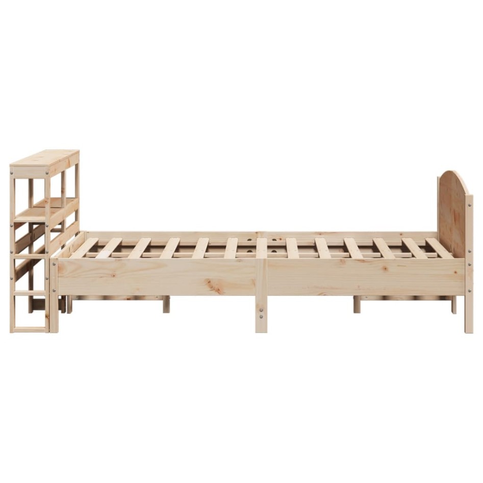 Estructura de cama sin colchón madera de pino maciza 120x200