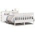 Estructura de cama sin colchón madera de pino blanca 140x190