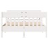Estructura de cama sin colchón madera de pino blanca 140x190