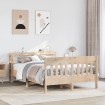 Estructura de cama sin colchón madera de pino blanco 150x200 cm