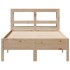 Estructura de cama sin colchón madera maciza de pino 120x190