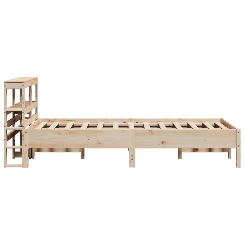 Estructura de cama sin colchón madera maciza de pino 120x190